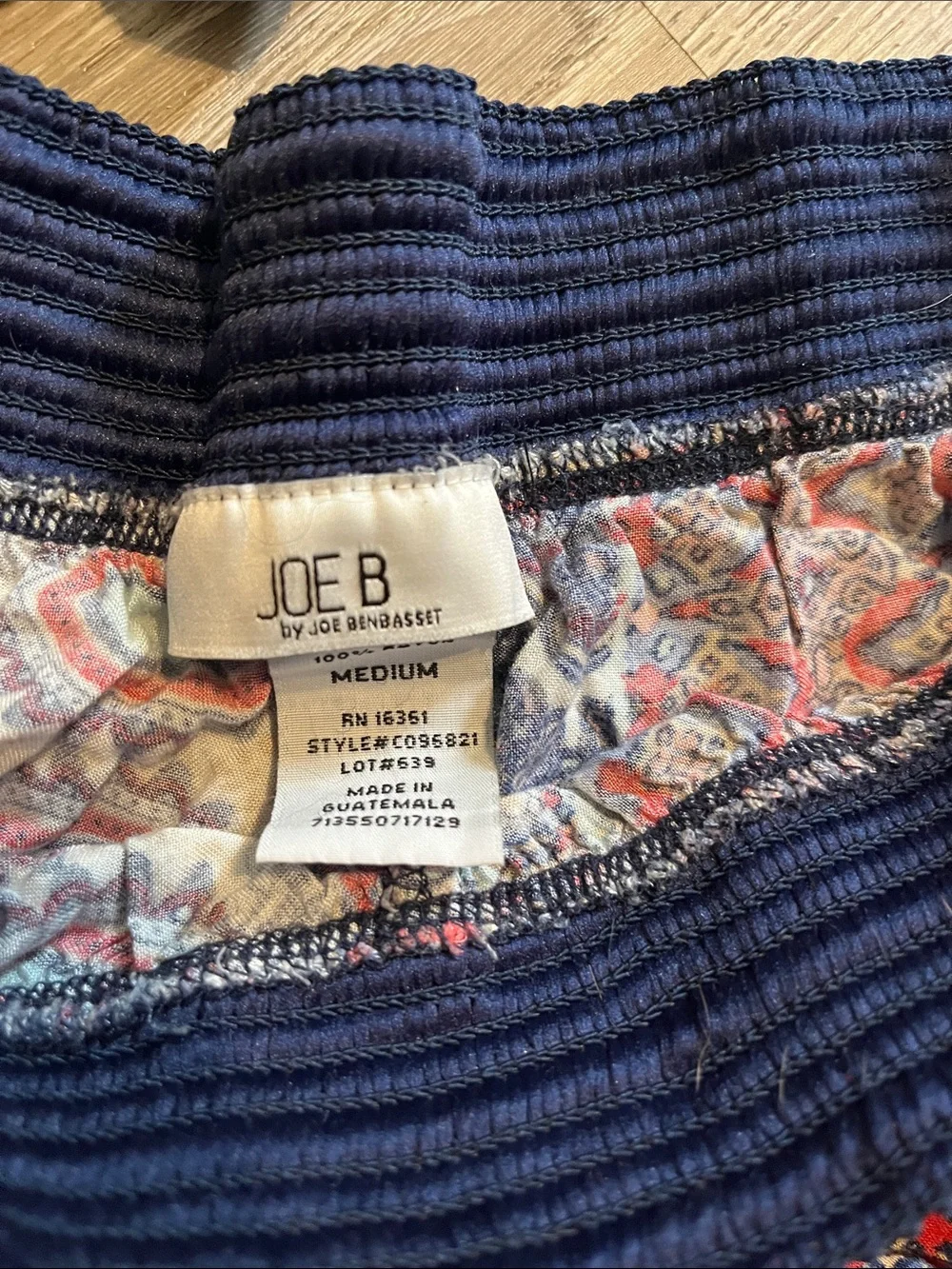 Joe Benbasset Black & Multi-Print Smocked-Waist Athletic Shorts